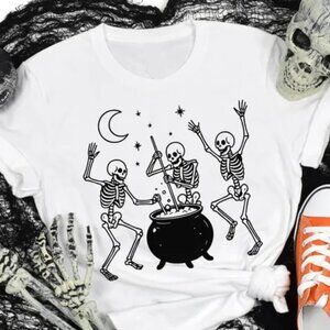 Dancing Skeleton Shirt, Funny Halloween Tee, Graphic Halloween Shirt